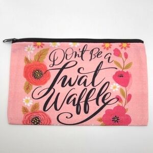 Floral Print Cosmetic, Storage Canvas Like Bag